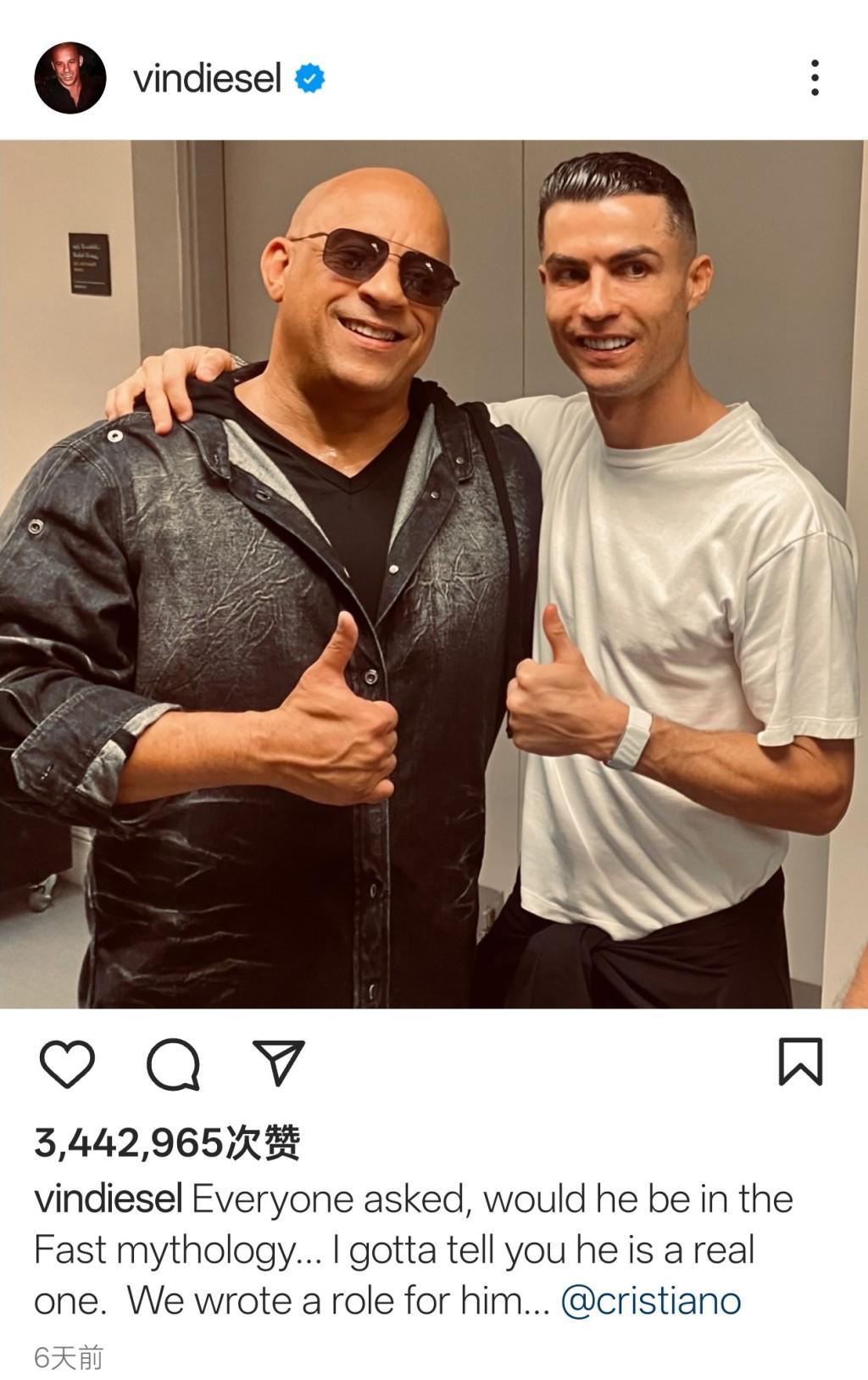 C罗电影首秀，加盟《速度与激情11》剧组封面图